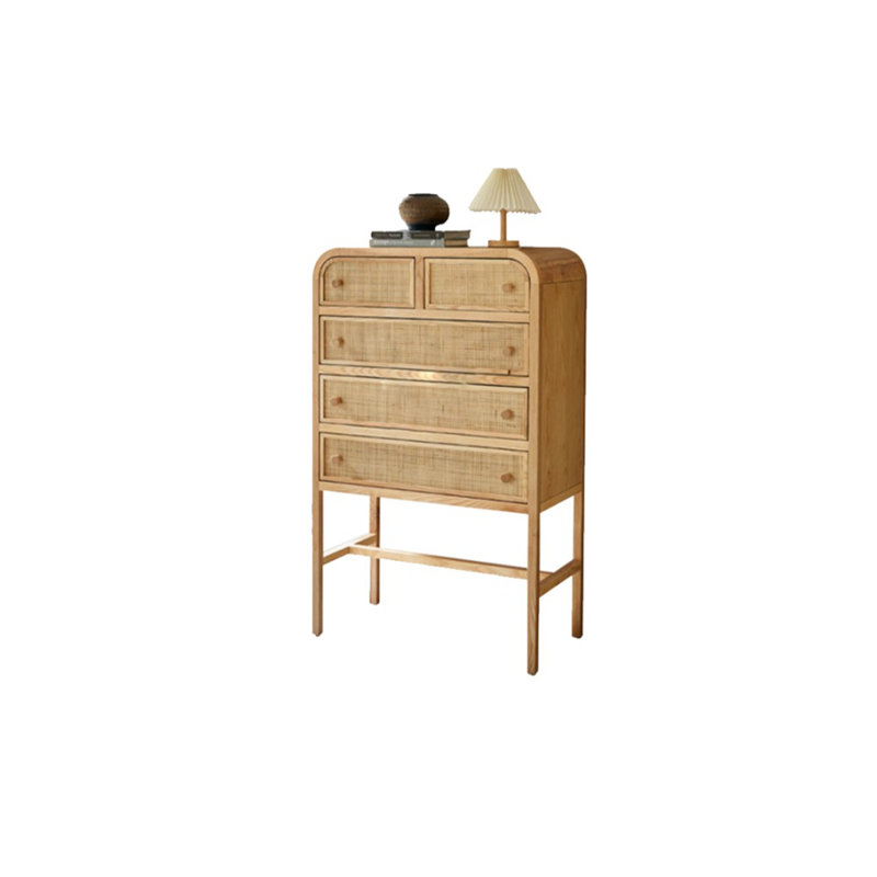 Armoire d'appoint en bois massif de rotin