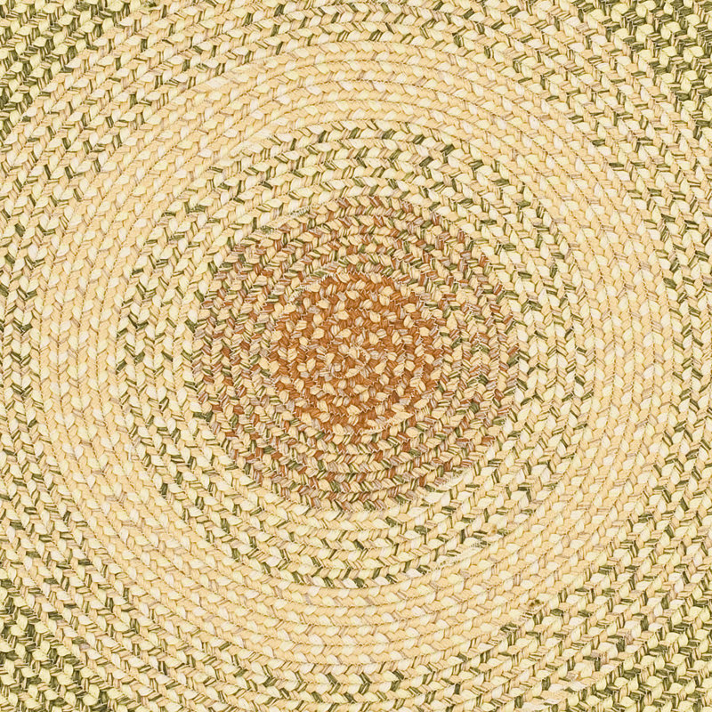 Georgina Braided Hand Woven Performance Machine Washable Geometric Indoor/Outdoor Area Rug, Round 5'