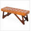 Banc en cuir brun clair Mia avec boutons Design simple, confortable et durable, banc multifonctionnel