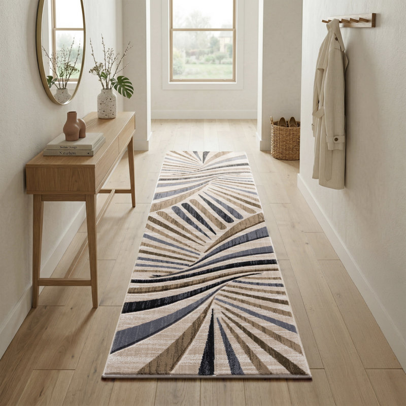 Alexia Collection Geometric Modern & Contemporary Area Rug, 8'1 Runner