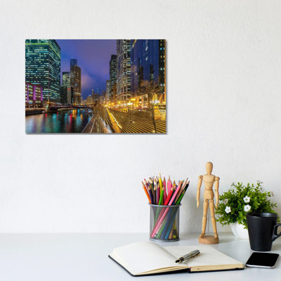 Chicago Lights 1 Piece Wall Art on Canvas