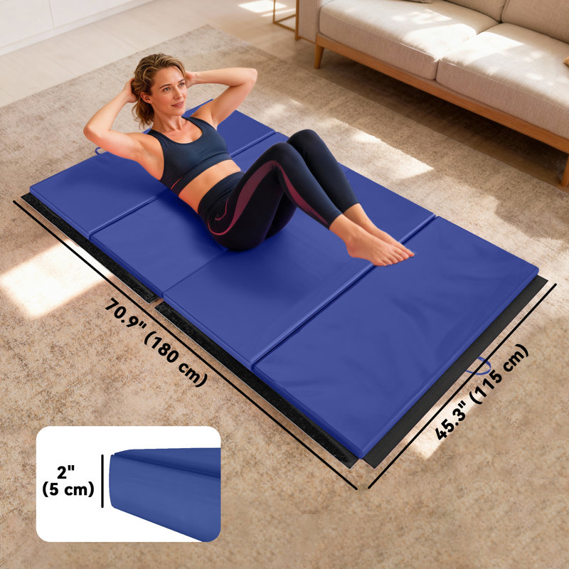 Tapis en mousse, H 0,2 po x L 6 po x l 4 po, Bleu