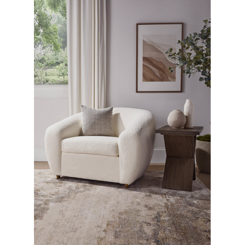 Fauteuil à boucles Luisa Reaon, ivoire