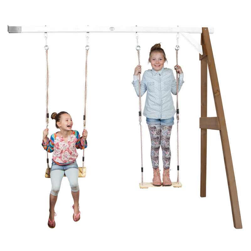 AXI Hemlock Swing Set with 2 Swing(s), Brown/White