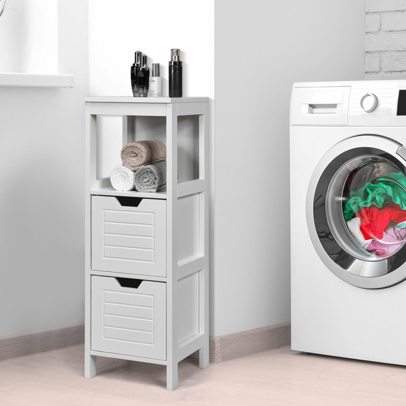 Armoire à linge autoportante Jaydem, Blanc