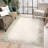 5x7 Machine Washable Area Rug, Modern Bordered, Stain Resistant, Non-Slip, Minimalist Accent Rug, Farmhouse Floor Cover, Dining, Grey.-1031236188