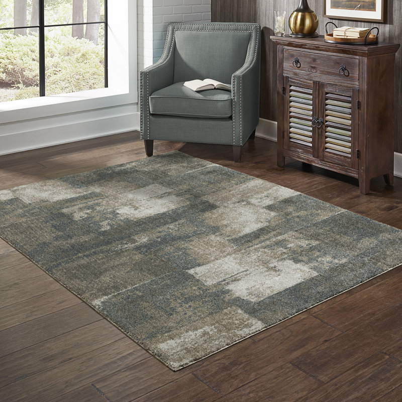 Abstract Indoor Rug, Rectangle 6'7" x 9'6"