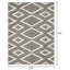 Tapis d'intérieur gris en polyester tissé à la machine Eliot-280673620