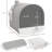 Sabrina Enclosed Standard Litter Box with Scoop-128412575
