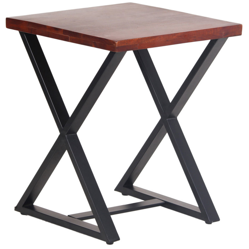 Solid Wood Top End Table