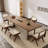 Brown Rectangular Solid Wood Dining Table-2104387996