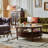 Retro coffee table with glass top