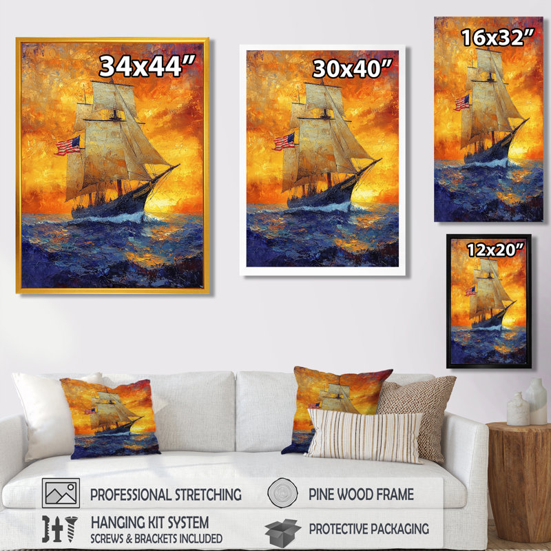Histoire d'un navire américain arrivant dans le territoire de la Louisiane. II - Transport, reproduction d'art sur toile