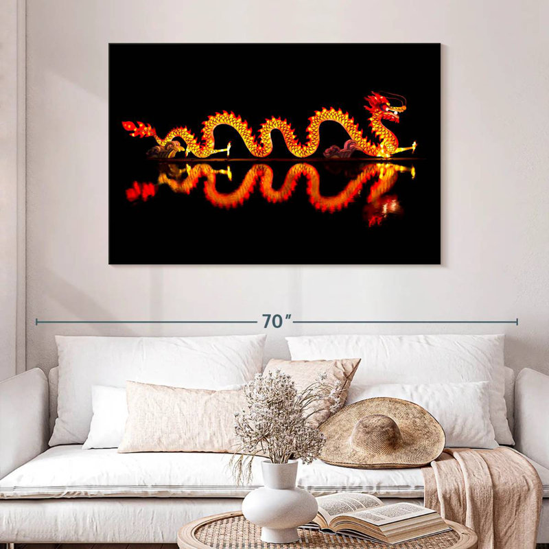 Brampt Chinese Dragon Lantern, 30" H x 45" W