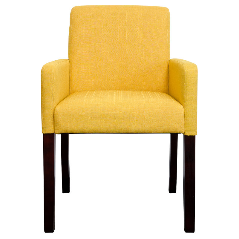 Burkley Upholstered Armchair, Yellow