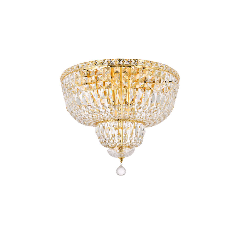 Stinnett Flush Mount, Gold, Chrome / Royal Cut