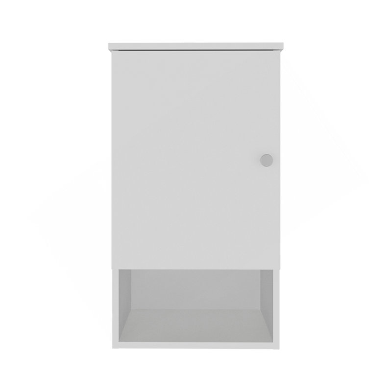 Armoire à pharmacie de 28 po de hauteur avec deux tablettes intérieures et une tablette ouverte, Blanc