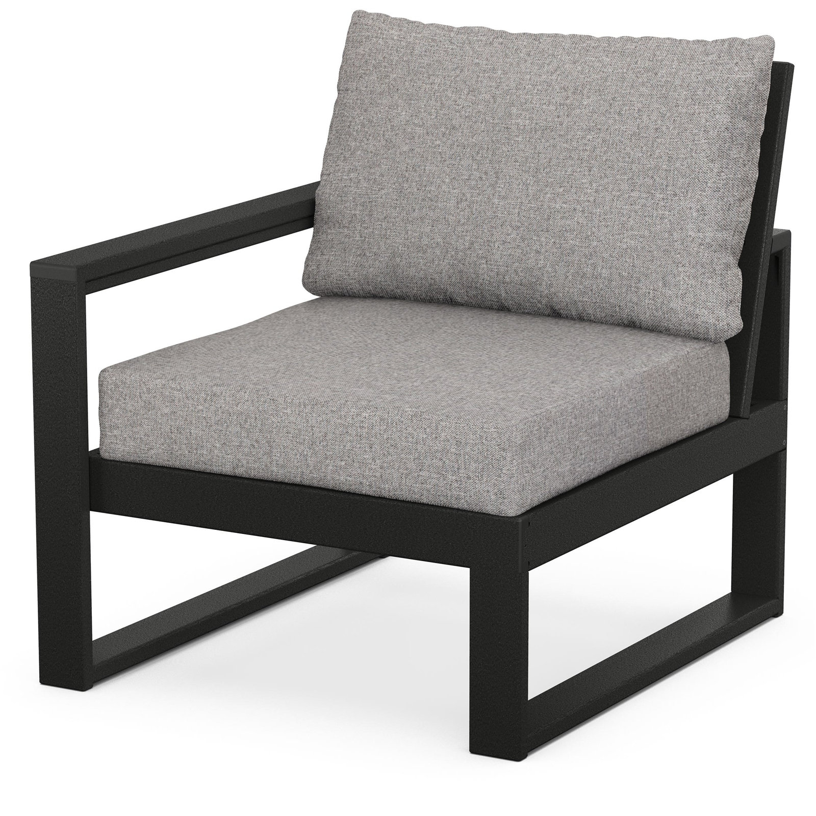 Edge Patio Lounge Chair, Gray Mist, Black