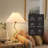 22" Dimmable Modern Bedside Lamp With Trendy Swirled Metal Base And Elegant Linen Shade