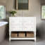 Ensemble de meuble-lavabo 36 po avec lavabo 36 po, avec 4 tiroirs, structure en bois massif-111515521