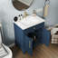 Meuble-lavabo autoportant avec lavabo, tiroirs et poignées en métal-898552197