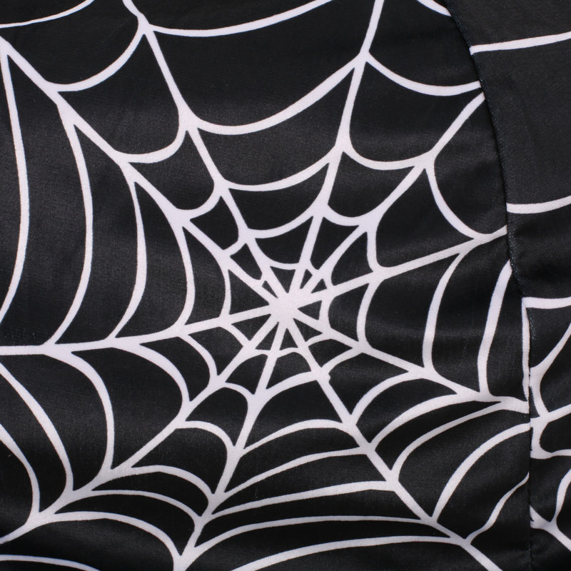 Fauteuil à billes 3 pi Spiderweb, noir et blanc, Tissu noir / blanc