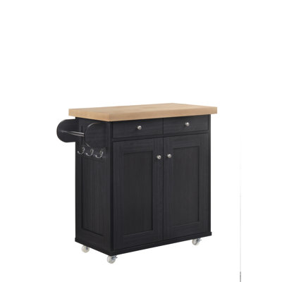PORTLAND SOLID WOODEN TOP KITCHEN ISLAND