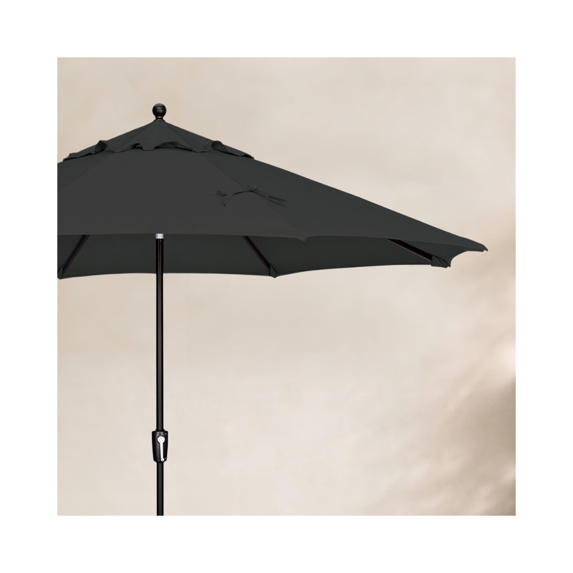 132'' Sunbrella® Outdoor Umbrella, Granite Sunbrella®, Black