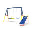 Balançoires pour cour arrière avec glissade pour enfants, ensemble de jeu en métal robuste pour enfants de 440 lb