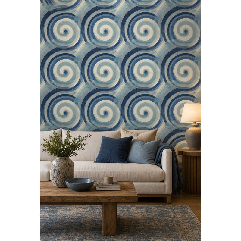 Papier peint texturé aquarelle Mid Century Modern, Textured Non-Pasted