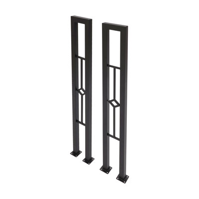 Decorative 35.43" U-Shaped Stair Handrails