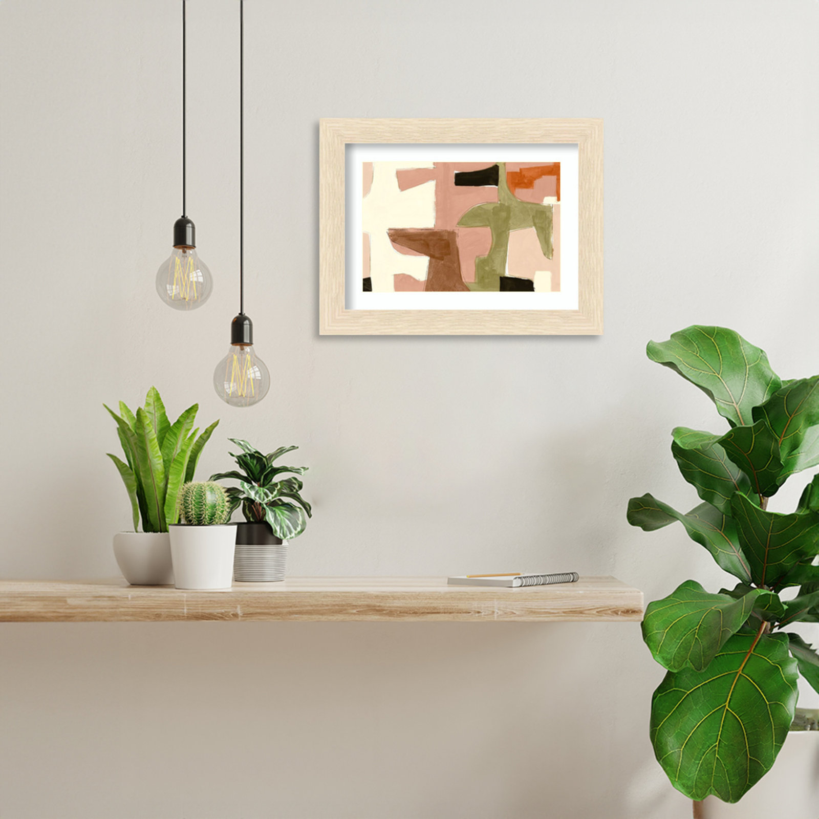 New Jigsaw I by Cartissi Wood Framed Wall Art Print, Natural, 11" H x 14" W