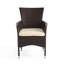 Chaises de salle à manger en osier PE 2 pièces Clémentine Multibrown