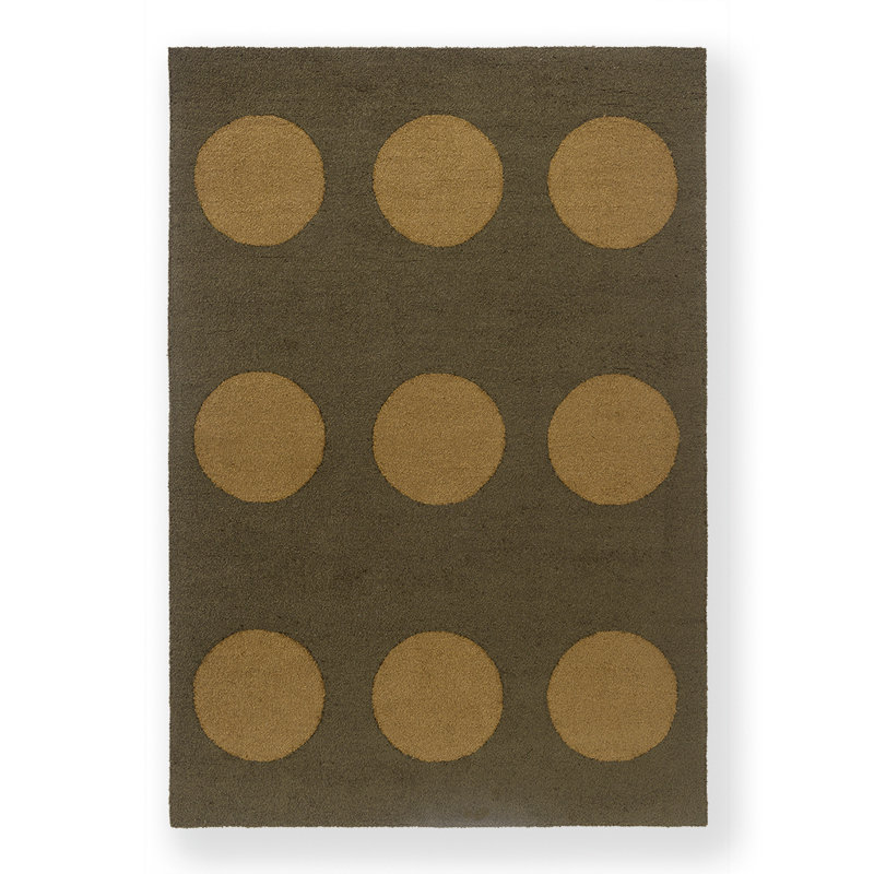 Habitat Festival Outdoor Hand Tufted Polka Dots Area Rug in Brown/Dark Brown, Rectangle 5'3" x 7'6"