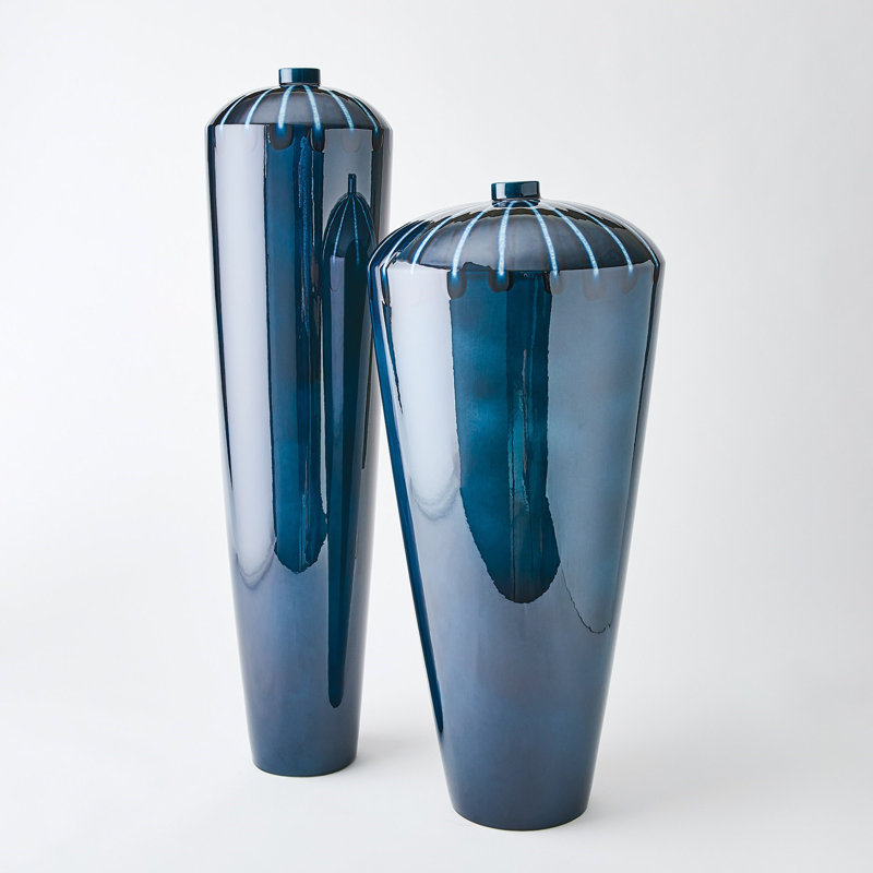 Vase de table en céramique / porcelaine, Hauteur totale - 36 po