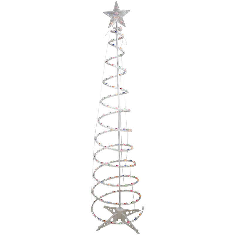Arbre de Noël en forme de spirale 6 pi - lumières multicolores