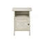 Table d'appoint 1 porte de style transitionnel avec tablette ouverte