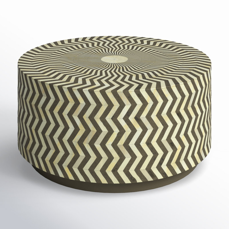 Chevron Bone Inlay Coffee Table