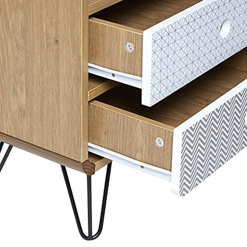 Katarina 45cm W Metal Bedside Table