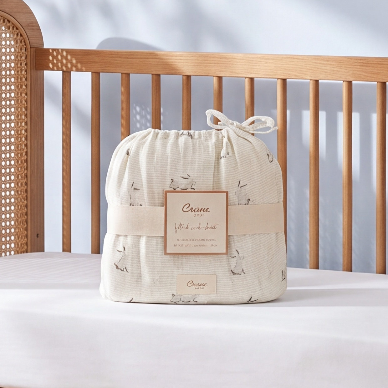 Garcia Organic Cotton Bunny Crib Sheet