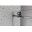 Une porte de douche fixe et une porte décalée sans cadre, grandes poulies 70 SM 304 SUS avec fonction de fermeture en douceur réglable, avec nettoyage facile et protection anti-déflagrante-121060054