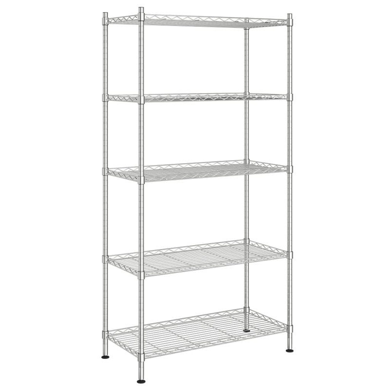 Seher 35cm W Metal Shelving Unit, Chrome