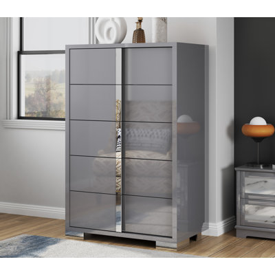 Commode verticale 5 tiroirs Dulane