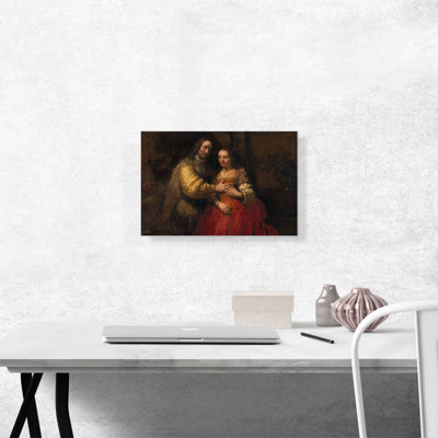 La mariée juive 1667 par Rembrandt van Rijn, reproduction d'art sur toile tendue