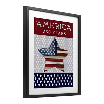 Historic America 250 Years Framed Print Under Glass, design by Cindy Jacobs