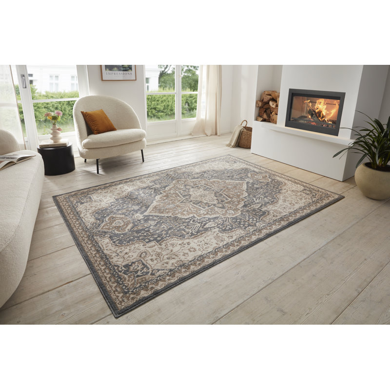 Handwoven Black/Brown/Ivory Rug, Rectangular 160 x 235cm
