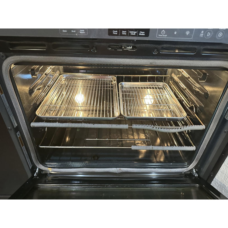 Ensemble de 12 plaques de cuisson en acier inoxydable avec grilles de refroidissement et tapis de cuisson en silicone