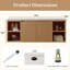 Armoire de salle de bain 48 po en noyer avec comptoir, sans lavabo-138115466