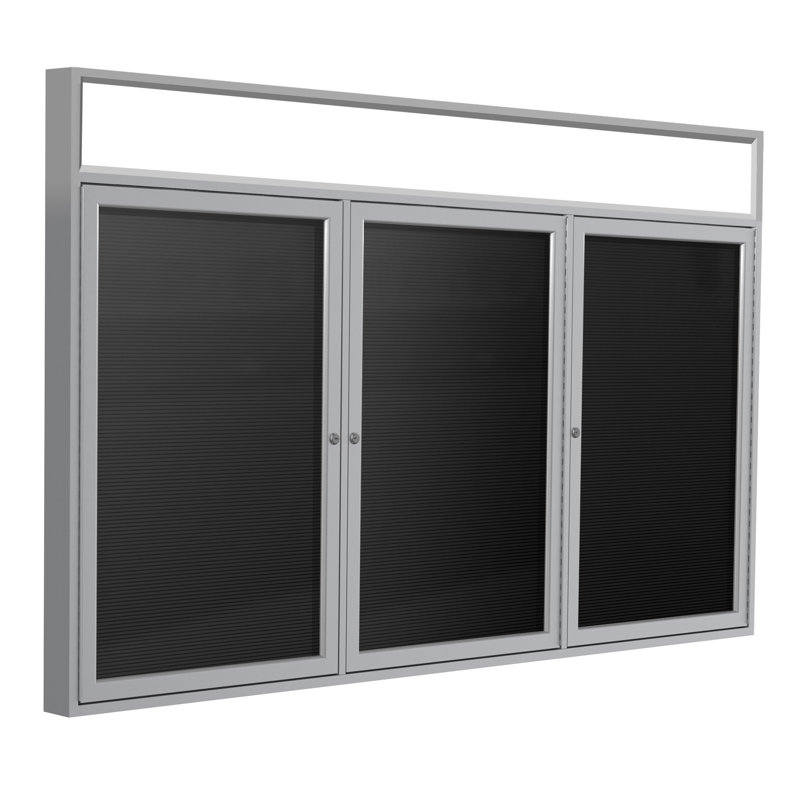 Plaque d’armoire fermée, Noir, Satin, H 48 po x l 72 po x P 2,25 po