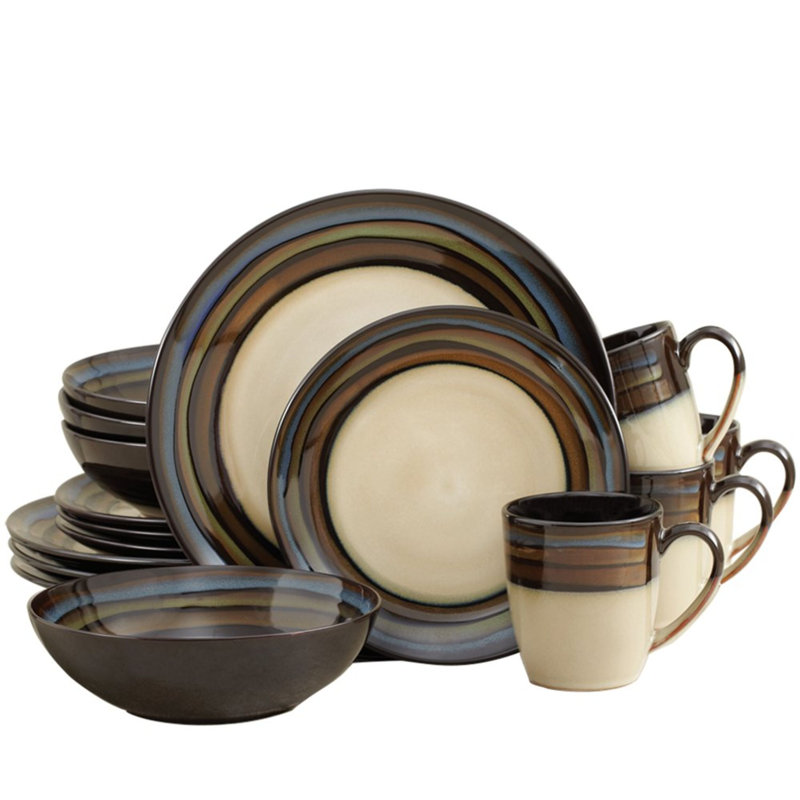 Pfaltzgraff Galaxy Blue 16-Piece Stoneware Dinnerware Set, Service for 4